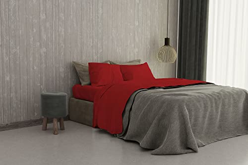 Italian Bed Linen maxcolor Bedding Red von Italian Bed Linen