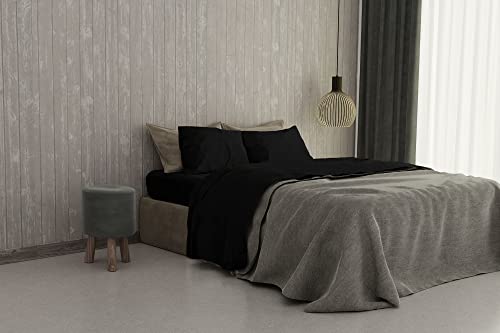 Italian Bed Linen maxcolor Bedding schwarz von Italian Bed Linen