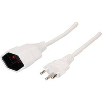 Max Hauri AG 129018 Strom Verlängerungskabel Weiß 1.00m H05VV-F 3G 1,0mm² von Max Hauri AG