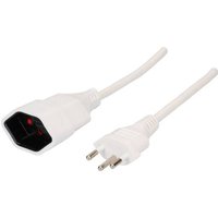 Max Hauri AG 129020 Strom Verlängerungskabel Weiß 2.00m H05VV-F 3G 1,0mm² von Max Hauri AG