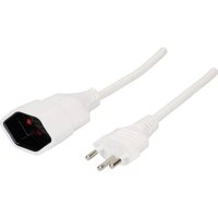 Max Hauri AG 129022 Strom Verlängerungskabel Weiß 3.00m H05VV-F 3G 1,0mm² von Max Hauri AG