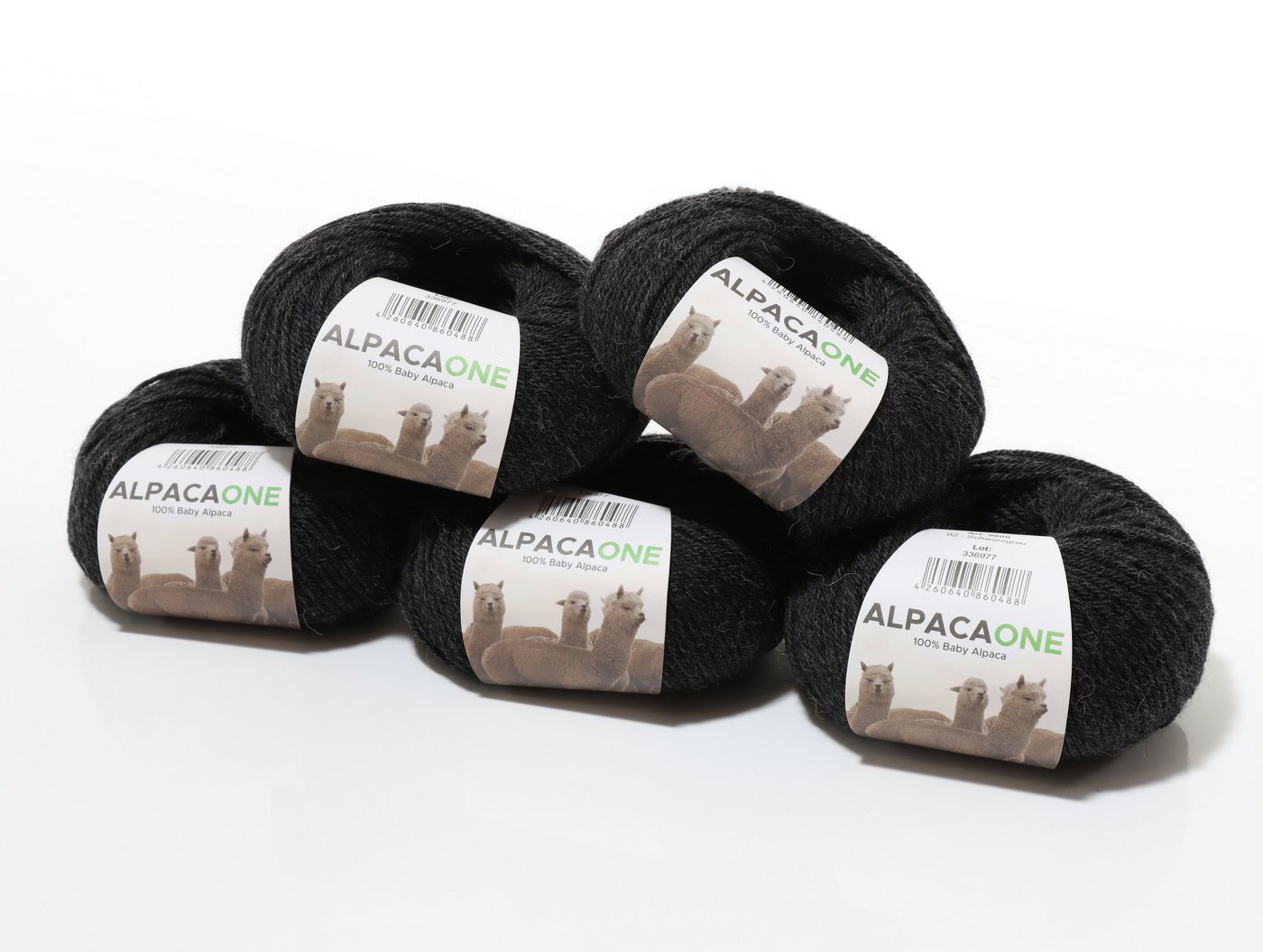 Max Lindner, AlpacaOne : 100 % Alpakawolle zum Stricken und Häkeln, Häkelwolle, 112,00 m (5-Knäuel im Paket á 50 g), einzigartige Luxuswolle aus 100% Baby Alpaka von Max Lindner