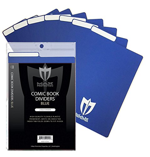 25 ct Max Pro Comic Book Trennwände – Blau – NEUES DESIGN Innovative Flex Fold Taben 25 ct Max Pro Comic Book Trennwände – Blau – NEUES DESIGN Innovative Flex Fold Taben von Max Protection