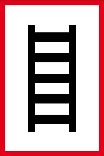 Feuerwehrschild - Leiter - Folie selbstklebend - 30 x 45 cm von Max Systems