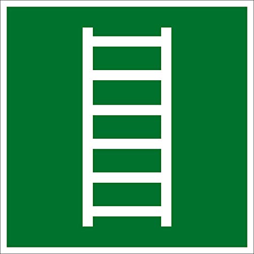 Fluchtwegschild - Fluchtleiter - Kunststoff - 10 x 10 cm Fluchtwegschild - Fluchtleiter - Kunststoff - 10 x 10 cm von Max Systems