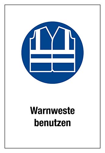 Gebotsschild - Warnweste benutzen - Kunststoff selbstklebend - 30 x 45 cm Gebotsschild - Warnweste benutzen - Kunststoff selbstklebend - 30 x 45 cm von Max Systems