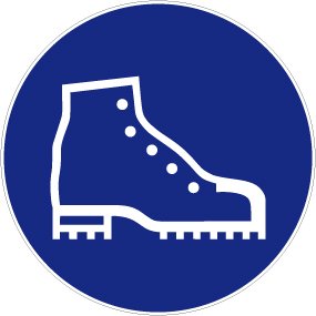 Gebotsschild aus Folie - Sicherheitsschuhe benutzen - Ø 10 cm Gebotsschild aus Folie - Sicherheitsschuhe benutzen - Ø 10 cm von Max Systems