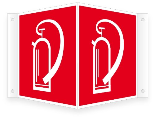 Nasenschild/Winkelschild | "Feuerlöscher" gem. BGV A8 F05 | in verschiedenen Größen erhältlich | direkt bedruckt von Max Systems