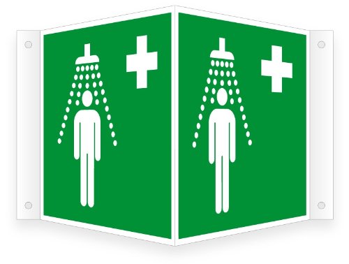 Nasenschild/Winkelschild | "Notdusche" gem. ASR A1.3 E012 | in verschiedenen Größen erhältlich | direkt bedruckt Nasenschild/Winkelschild | "Notdusche" gem. ASR A1.3 E012 | in verschiedenen Größen erhältlich | direkt bedruckt von Max Systems