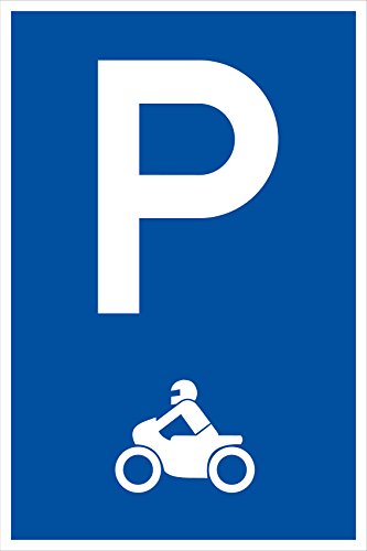 Parkplatzschild - Nur für Motorräder - Folie Selbstklebend - 40 x 60 cm von Max Systems