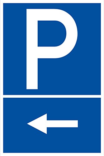 Parkplatzschild - Parkplatz links - Aluminium - 40 x 60 cm von Lupsty