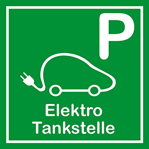 Schild für erneuerbare Energien - Parkplatz Elektro Tankstelle - Aluminium - 25 x 25 cm von Max Systems