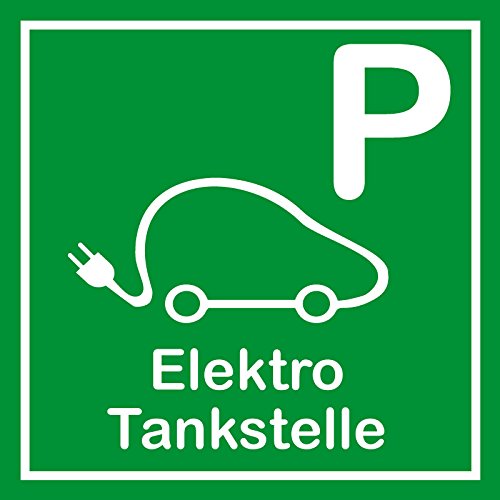 Schild für erneuerbare Energien - Parkplatz Elektro Tankstelle - Aluminium - 40 x 40 cm von Max Systems