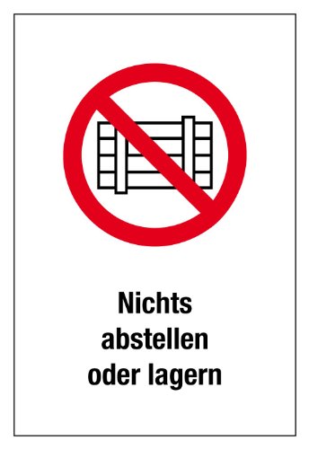 Verbotsschild aus Aluminium - Nichts abstellen oder lagern - 30 x 45 cm Verbotsschild aus Aluminium - Nichts abstellen oder lagern - 30 x 45 cm von Max Systems