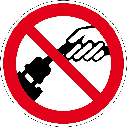 Verbotszeichen - Am Kabel ziehen verboten - Kunststoff Selbstklebend - Ø 10 cm Verbotszeichen - Am Kabel ziehen verboten - Kunststoff Selbstklebend - Ø 10 cm von Max Systems