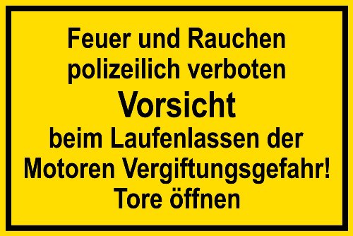 Warnschild aus Aluminium - Feuer und Rauchen polizeilich verboten - 30 X 20 cm von Max Systems