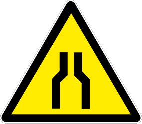 Warnschild aus Kunststoff - Engstelle - Schenkellänge 40 cm Warnschild aus Kunststoff - Engstelle - Schenkellänge 40 cm von Max Systems