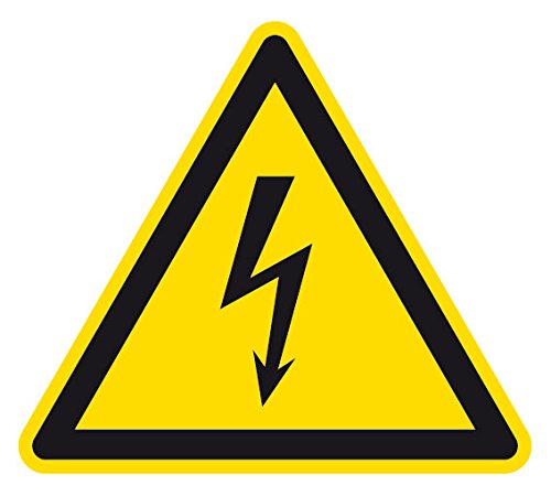 Warnzeichen - Warnung vor elektrischer Spannung - Kunststoff - 10 x 10 cm von Max Systems