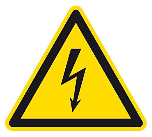 Warnzeichen - Warnung vor elektrischer Spannung - Selbstklebende Folie - SL 10 cm von Boppon