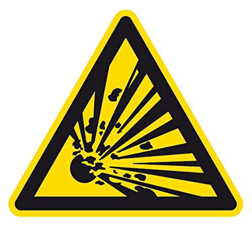 Warnzeichen - Warnung vor explosionsgefährlichen Stoffen - Kunststoff Selbstklebend 20 x 20 cm Warnzeichen - Warnung vor explosionsgefährlichen Stoffen - Kunststoff Selbstklebend 20 x 20 cm von Max Systems