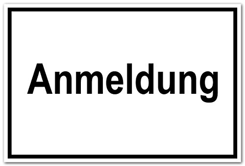 Zutrittsschild - Anmeldung - Aluminium Selbstklebend - 30 x 45 cm von Max Systems