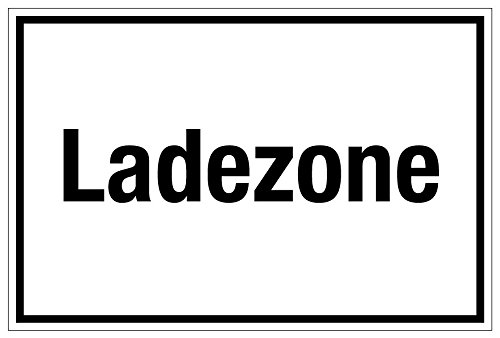 Zutrittsschild - Ladezone - Aluminium Selbstklebend - 30 x 45 cm von Max Systems