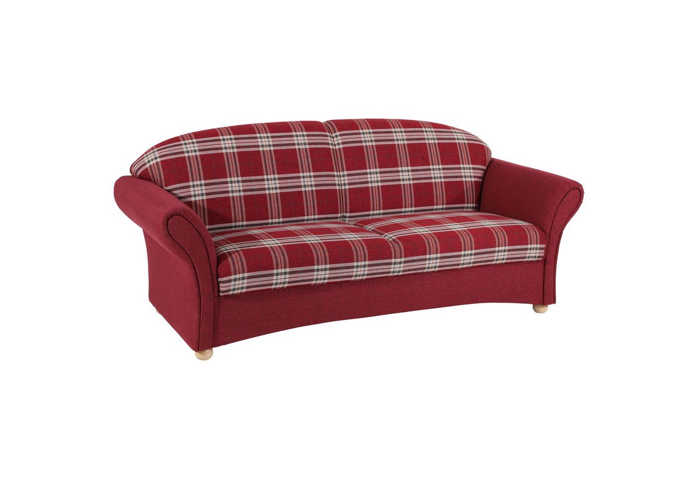 Max Winzer® 2,5-Sitzer Corona Sofa 2,5-Sitzer rot Flachgewebe, 1 Stück, Made in Germany von Max Winzer®