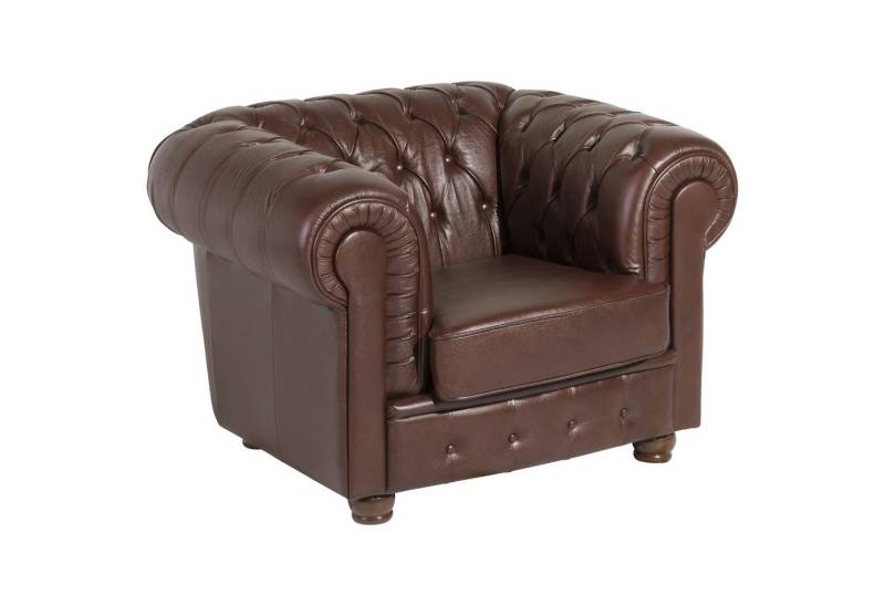 Max Winzer® Chesterfield-Sessel Bridgeport, mit edler Knopfheftung, geschwunge Armlehnen von Max Winzer®