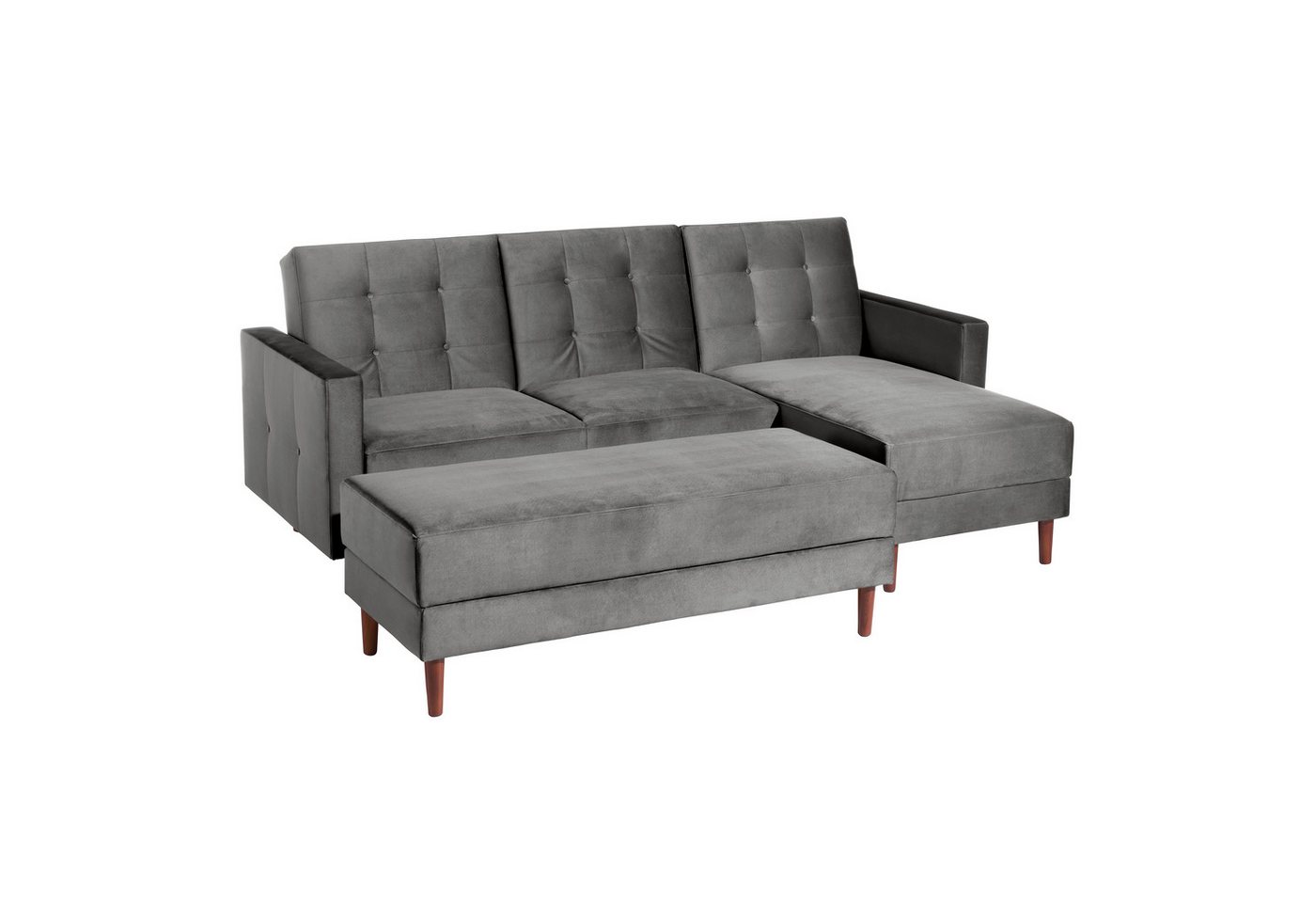 Max Winzer® Ecksofa Easy Relax, Funktionssofa mit Hocker Samt von Max Winzer®