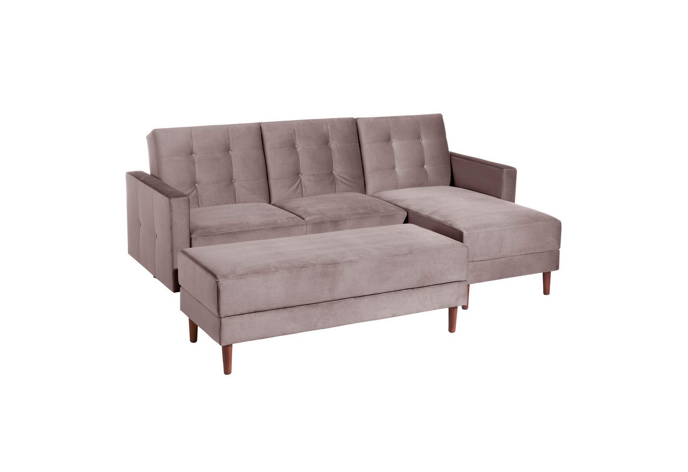 Max Winzer® Ecksofa Easy Relax, Funktionssofa mit Hocker Samt von Max Winzer®