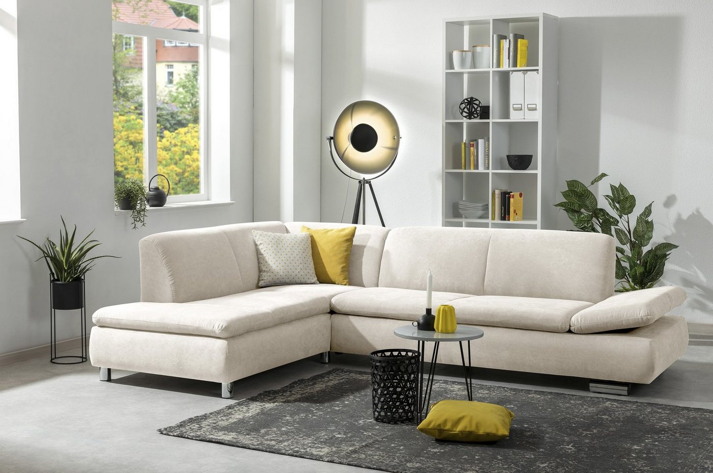 Max Winzer® Ecksofa Terrence Ecksofa links mit Sofa 2,5-Sitzer rechts Flachgewebe beige, 1 Stück, Made in Germany von Max Winzer®