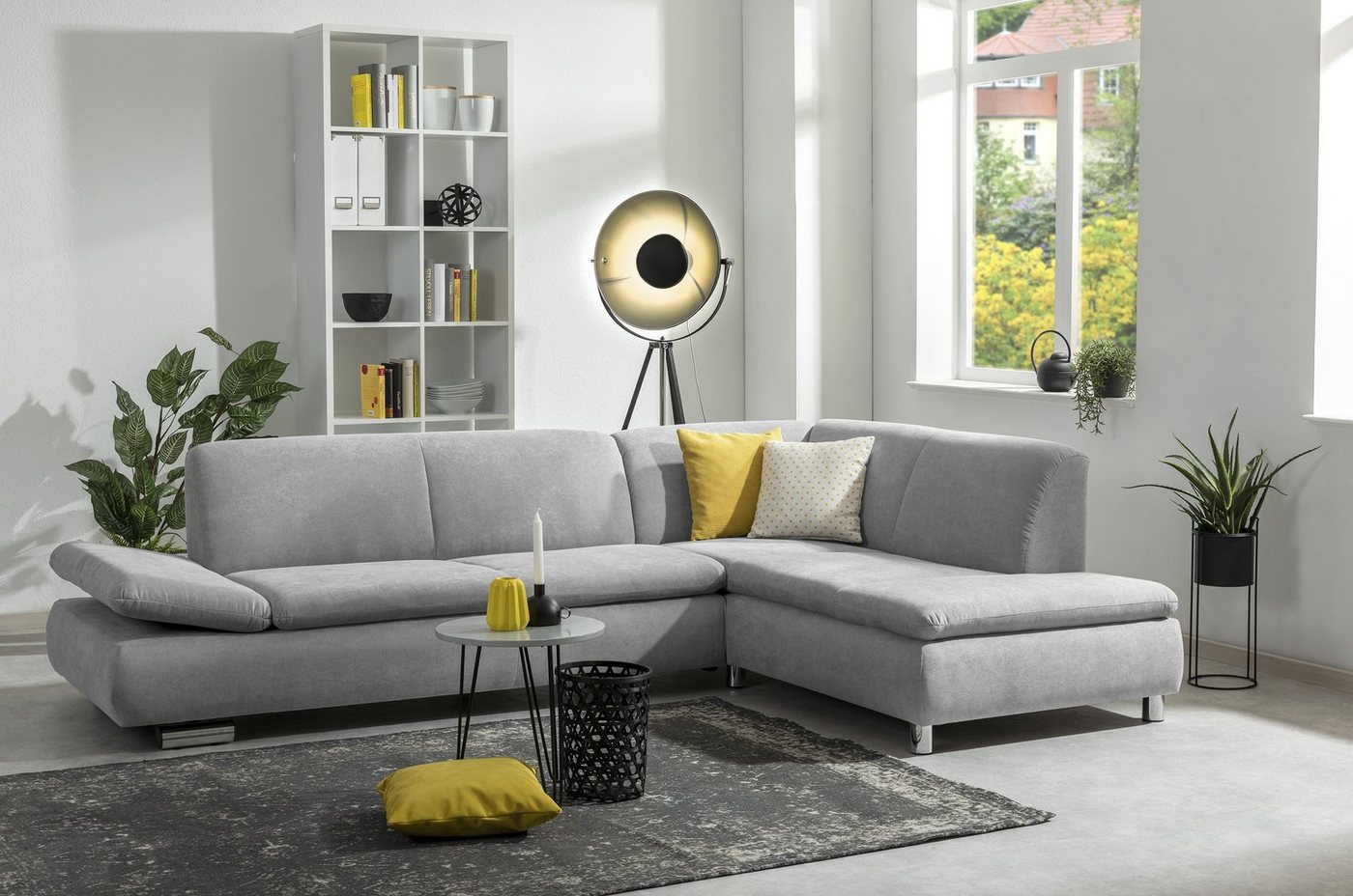 Max Winzer® Ecksofa Terrence Sofa 2,5-Sitzer links mit Ecksofa rechts Flachgewebe hellgrau, 1 Stück, Made in Germany von Max Winzer®