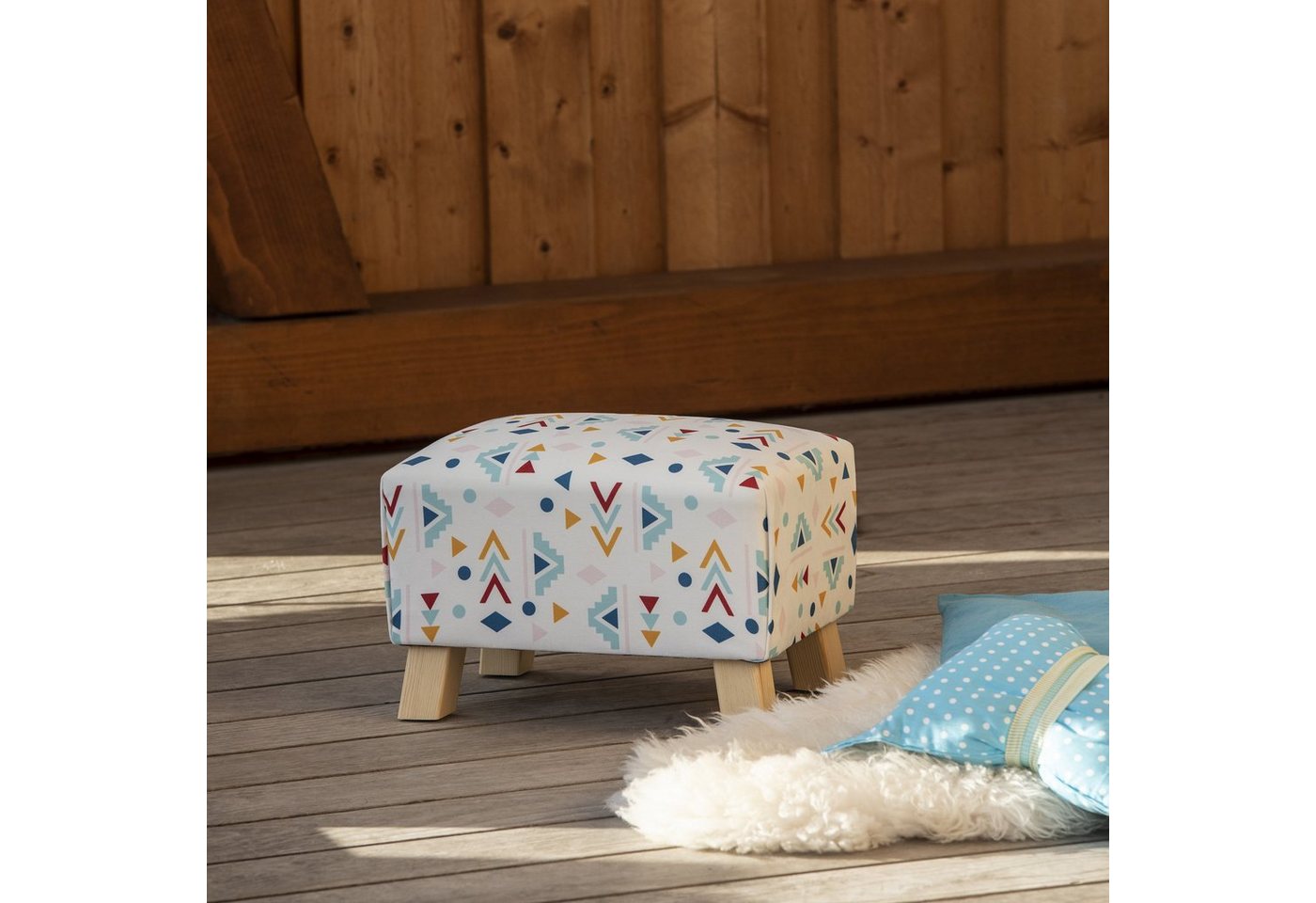 Max Winzer® Hocker Footstool, Hocker gemustert von Max Winzer®