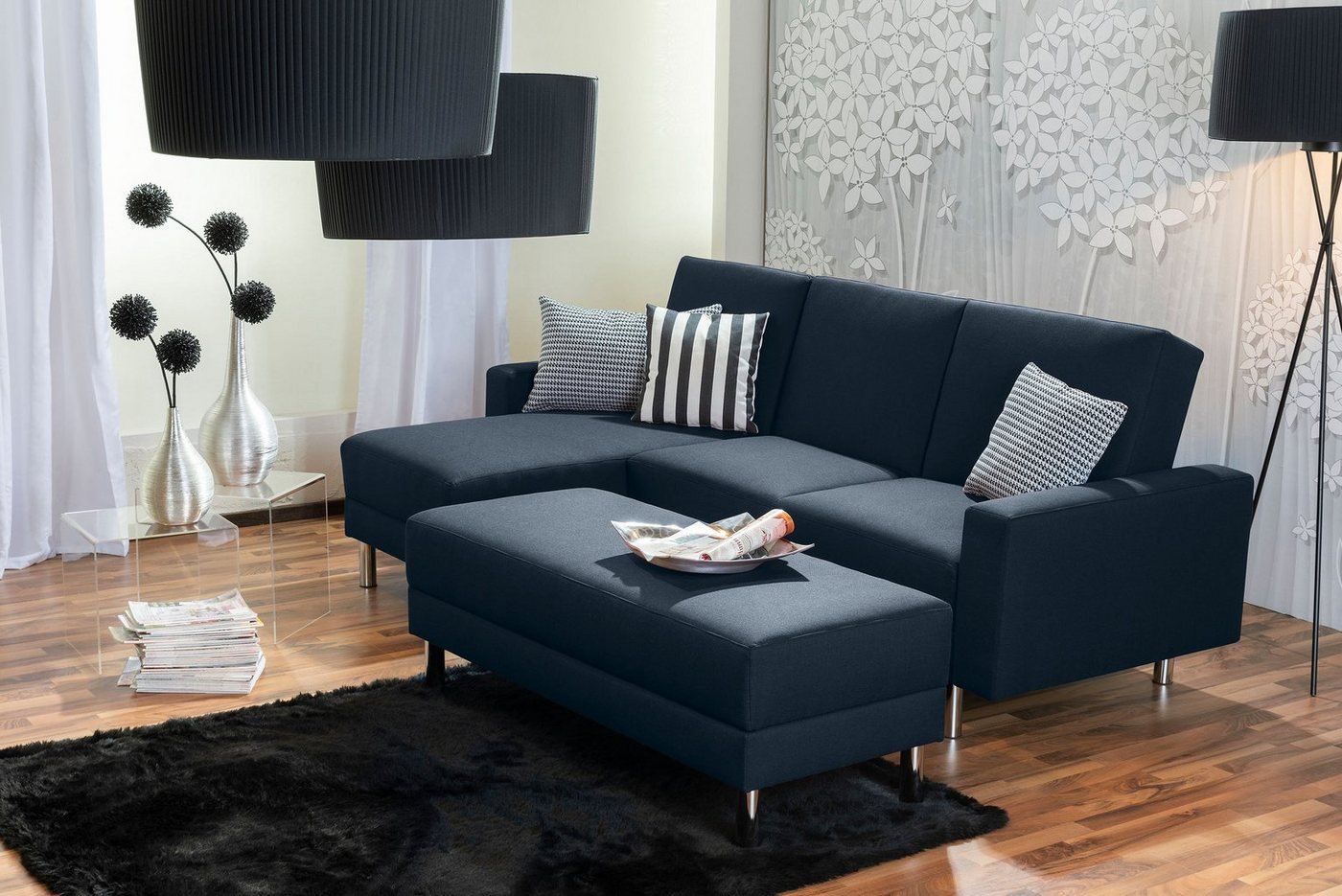 Max Winzer® Loungesofa Just Fashion Funktionssofa Flachgewebe blau, 1 Stück, Made in Germany von Max Winzer®