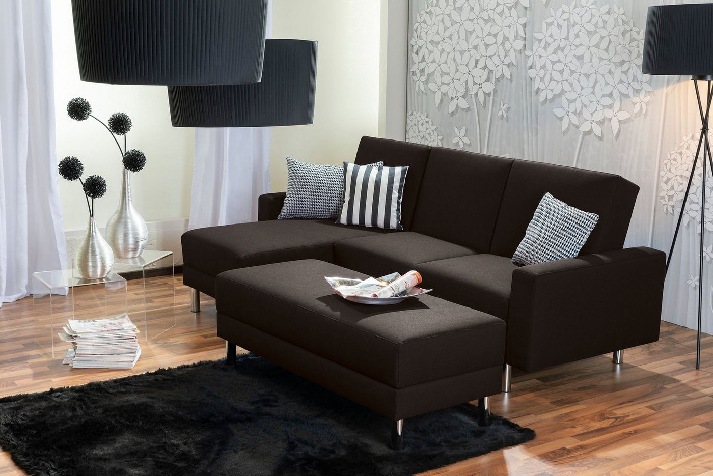 Max Winzer® Loungesofa Just Fashion Funktionssofa Flachgewebe schoko, 1 Stück, Made in Germany von Max Winzer®