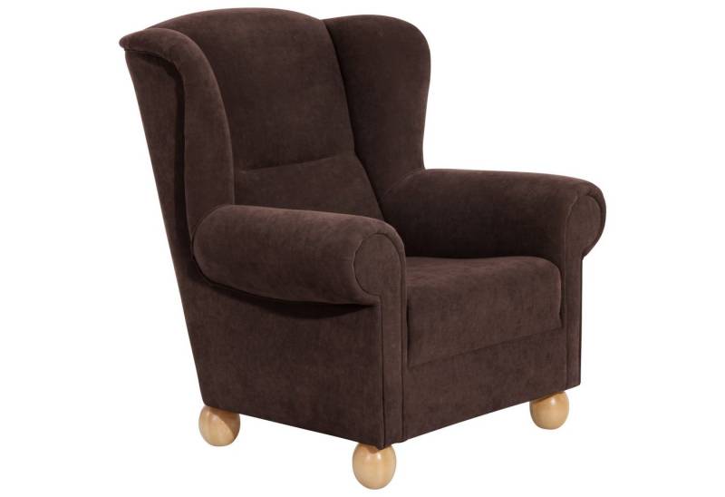 Max Winzer® Ohrensessel Monarch, Ohrenbackensessel Velours von Max Winzer®