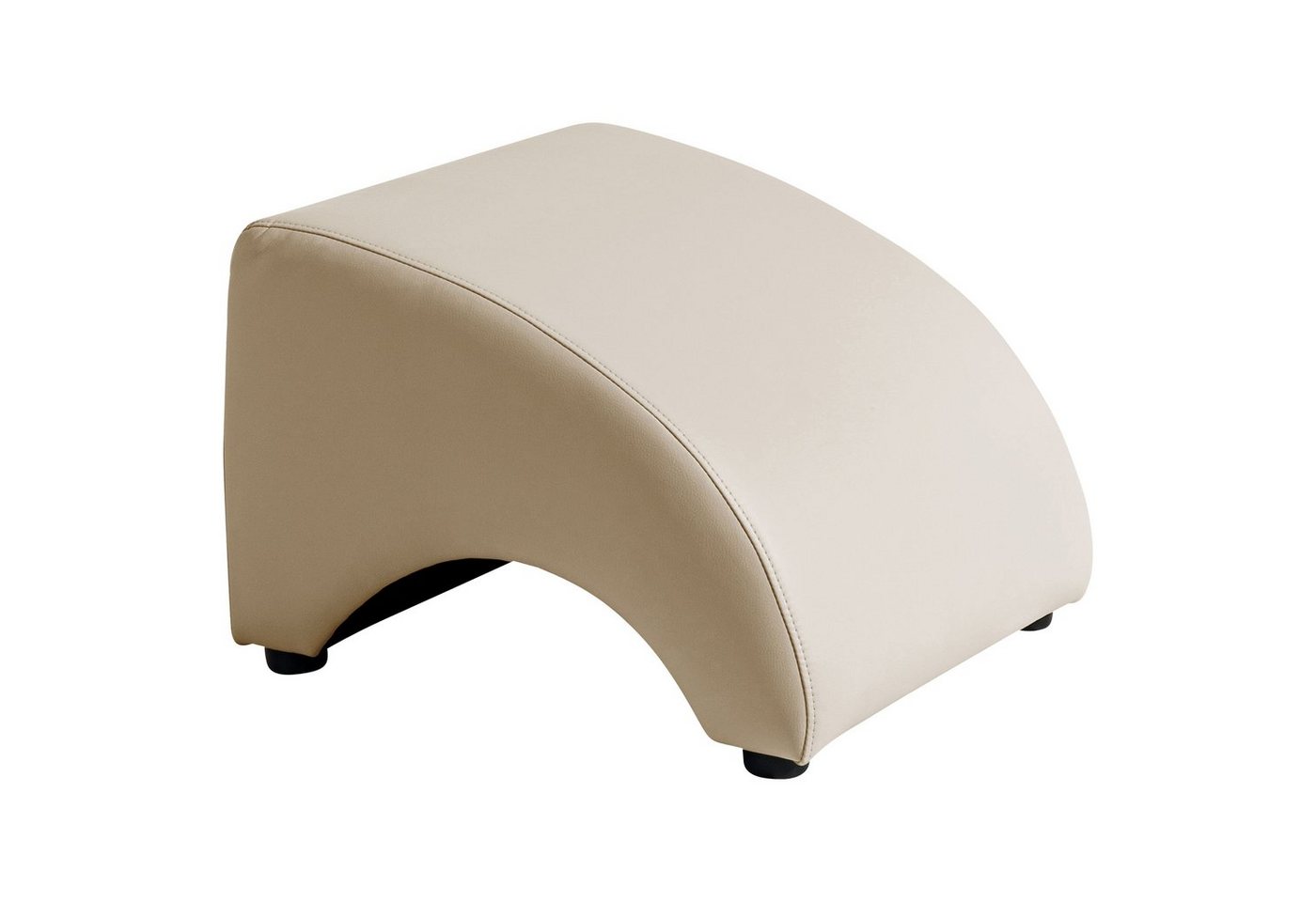 Max Winzer® Polsterhocker Brandford Hocker Kunstleder beige (1 Stück), Made in Germany von Max Winzer®