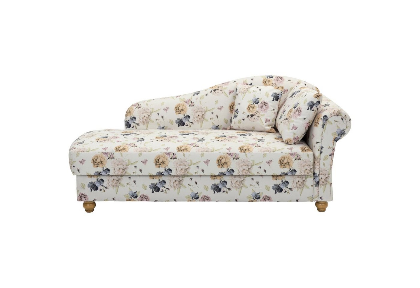 Max Winzer® Recamiere Recamiere Evelyn mit Armteil rechts Flachgewebe floral Liegesofa, 1 Stück, Stauraum unter der Sitzfläche von Max Winzer®