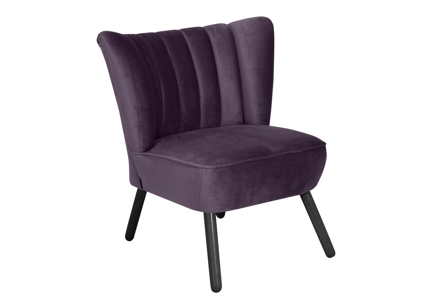 Max Winzer® Sessel Alessandro Sessel Samtvelour purple (1 Stück), Made in Germany von Max Winzer®