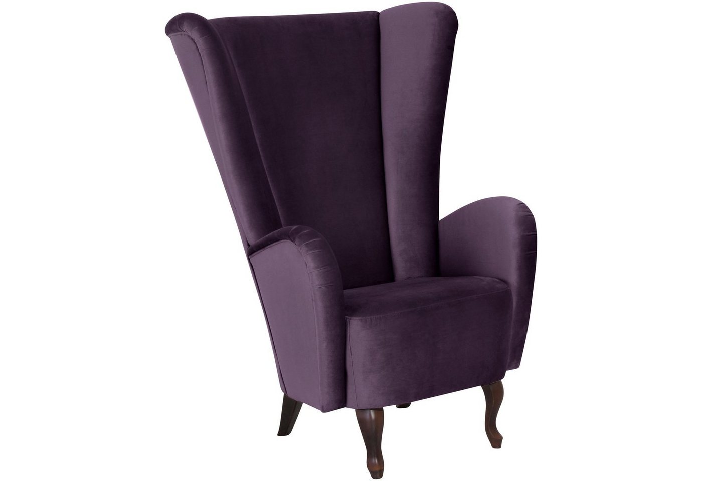 Max Winzer® Sessel Aurora Hochlehnsessel Samtvelour purple, Made in Germany von Max Winzer®