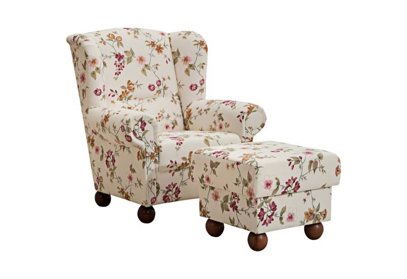 Max Winzer® Sessel Monarch, Hocker geblümt von Max Winzer®