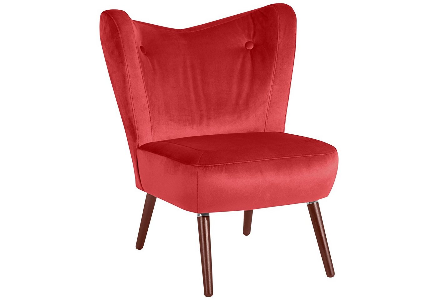 Max Winzer® Sessel Sari Sessel Samtvelours rot (1 Stück), Made in Germany von Max Winzer®