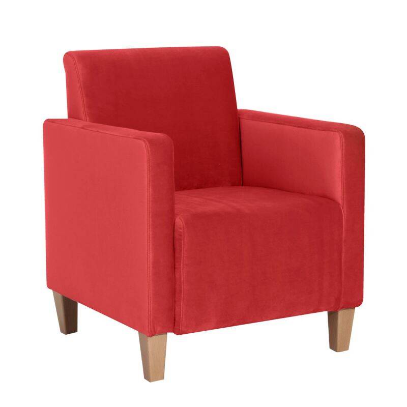 Cocktail Sessel Maja Samtvelours rot von Max Winzer