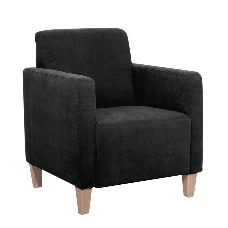 Cocktail Sessel Maja Veloursstoff schwarz von Max Winzer