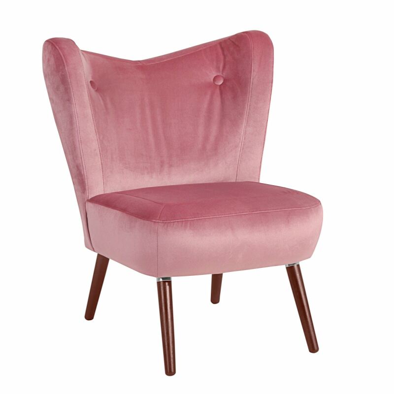Cocktailsessel Stella Samtvelours rosé von Max Winzer