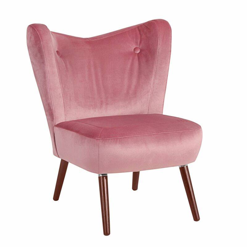 Cocktailsessel Stella Samtvelours rosé von Max Winzer
