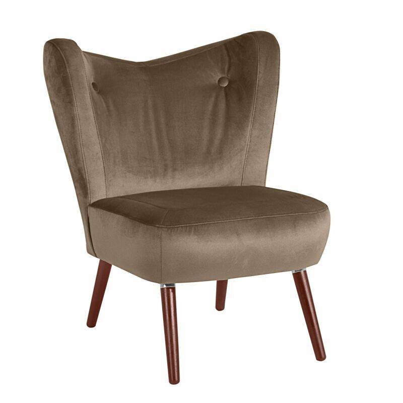 Cocktailsessel Stella Samtvelours sahara von Max Winzer
