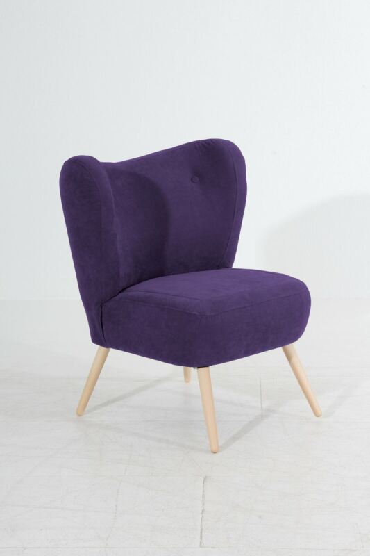 Cocktailsessel Stella Veloursstoff violett von Max Winzer