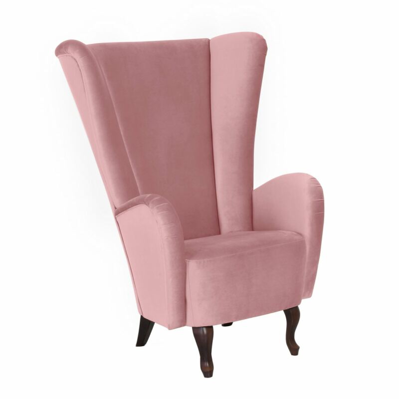 Hochlehnsessel Anastasia Samtvelours rosé Hochlehnsessel Anastasia Samtvelours rosé von Max Winzer