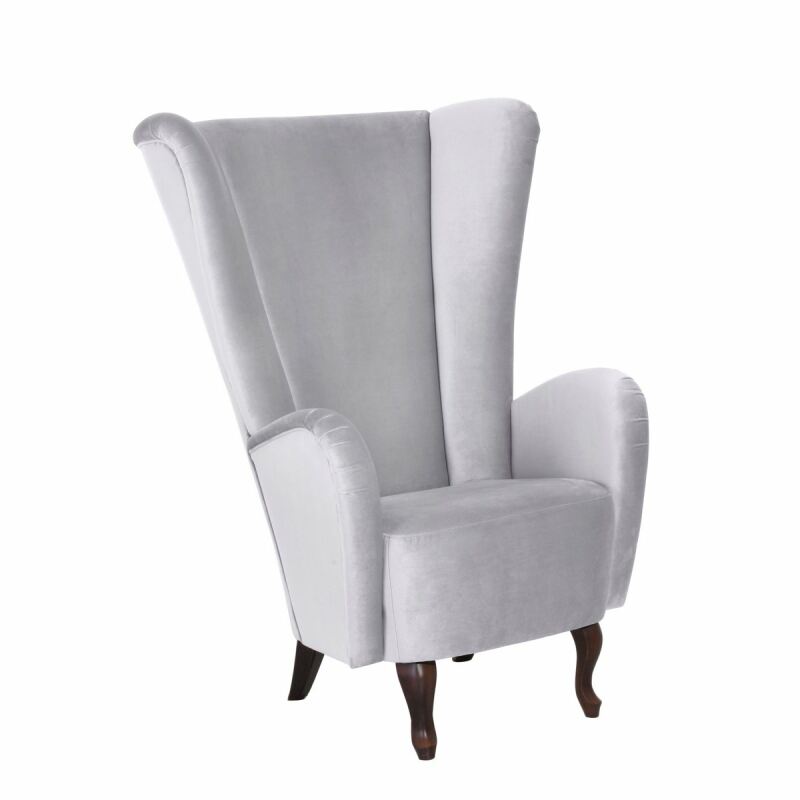 Hochlehnsessel Anastasia Velourstoff silber Hochlehnsessel Anastasia Velourstoff silber von Max Winzer